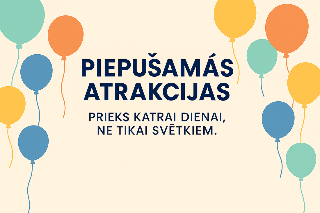 Piepūšamo atrakciju noma Rīgā, Mārupē un Pierīgā - GUPPI